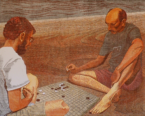 Go Players woodcut